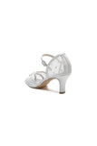 Peep Toe Mesh Strap Buckle Stiletto Heels With Bow