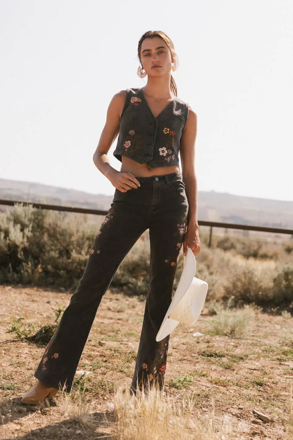 Camille Embroidered Flare Jeans FINAL SALE