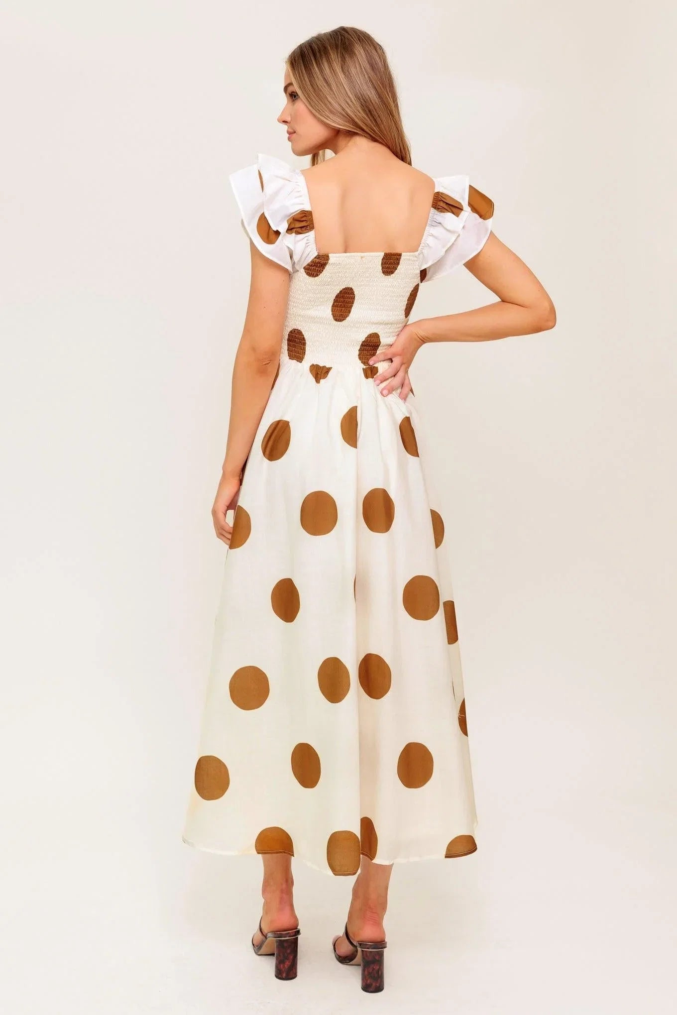 MOJITO MOOD POLKA DOT MIDI DRESS