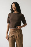 Rumple Contrast Top in Brown FINAL SALE