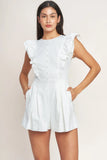 JUST FEELS RIGHT WHITE ROMPER