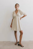 Lorna Mini Dress in Natural FINAL SALE