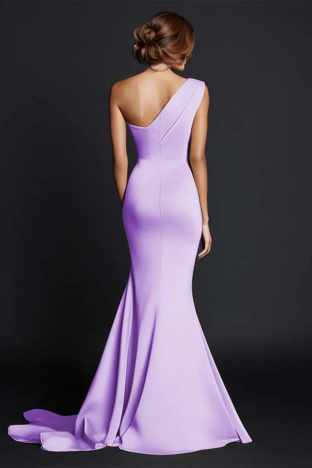 Khaki Mermaid One Shoulder Maxi Dress
