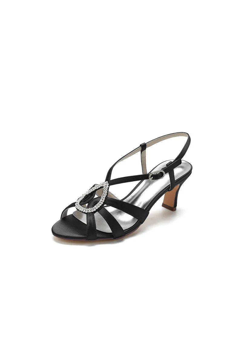 Chic Blue Silk Sandals Featuring Decorative Metal Ring