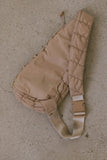 Aliyah Quilted Sling Bag in Tan