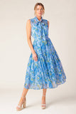 EVER AFTER BOW TIE MIDI DRESS POWDER BLUE