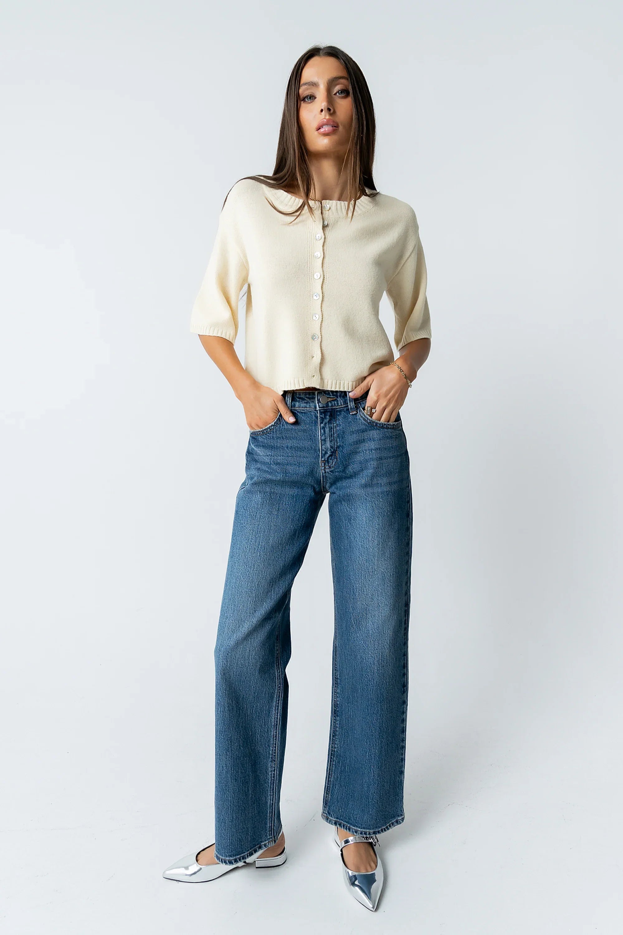 Macey Knit Sweater in Yellow