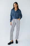 Margaret Twist Button Up in Blue