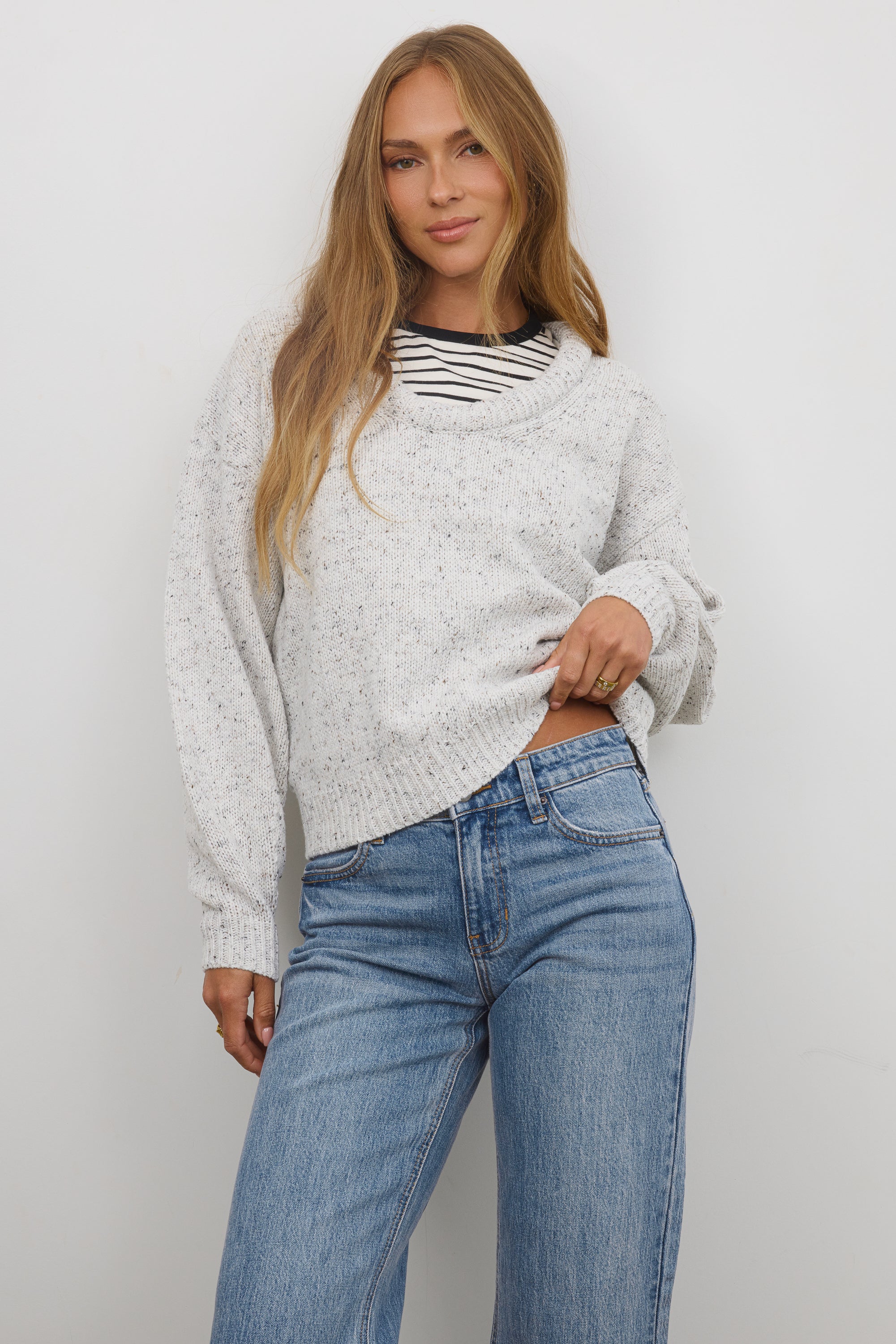 Fern Relaxed Sweater in Ivory