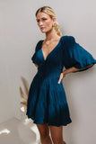 Little Runaway Mini Dress in Teal FINAL SALE