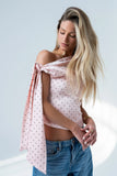 Haven Satin Polka Dot Top in Pink FINAL SALE