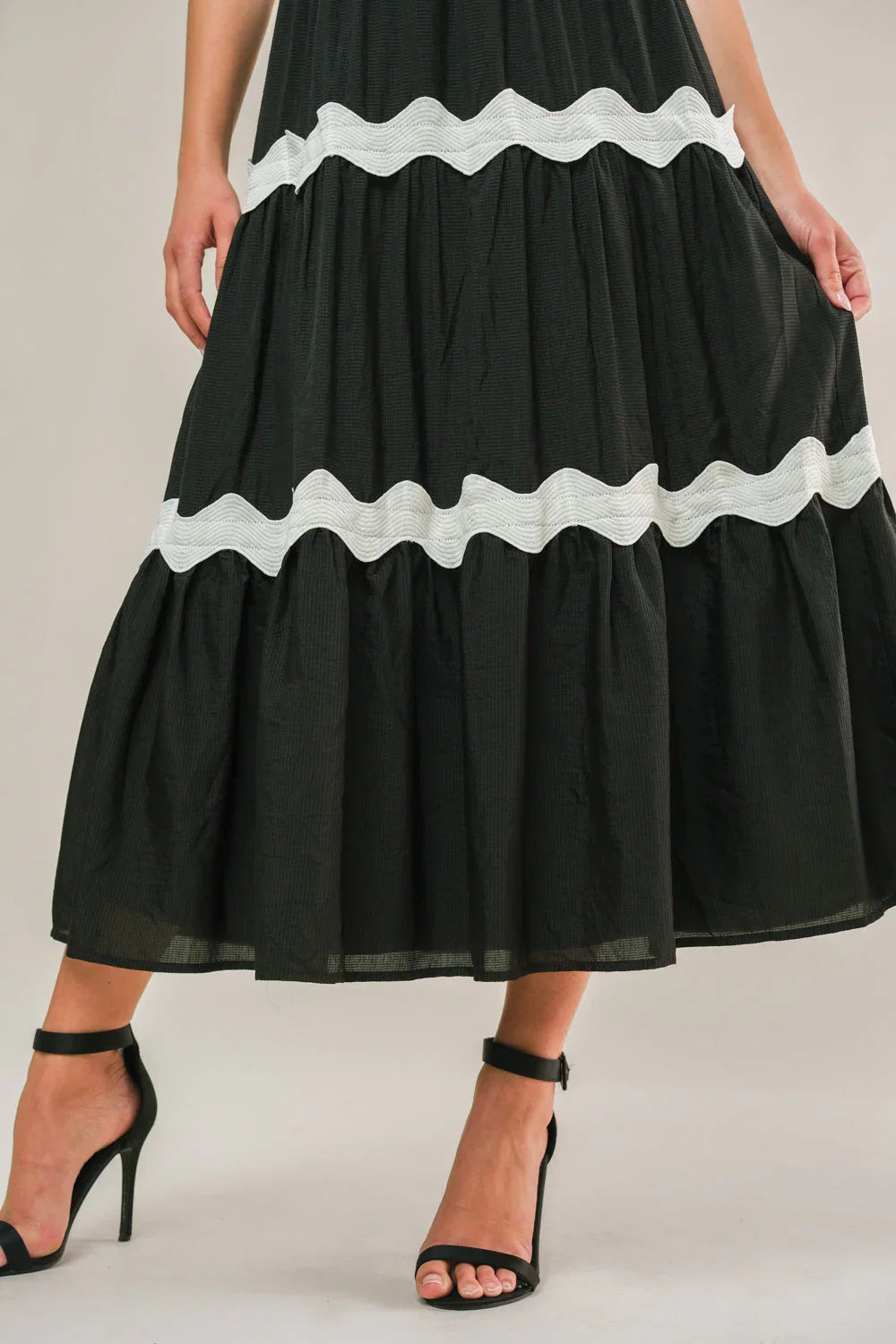 SUMMER SPRITZ RIC RAC MIDI DRESS