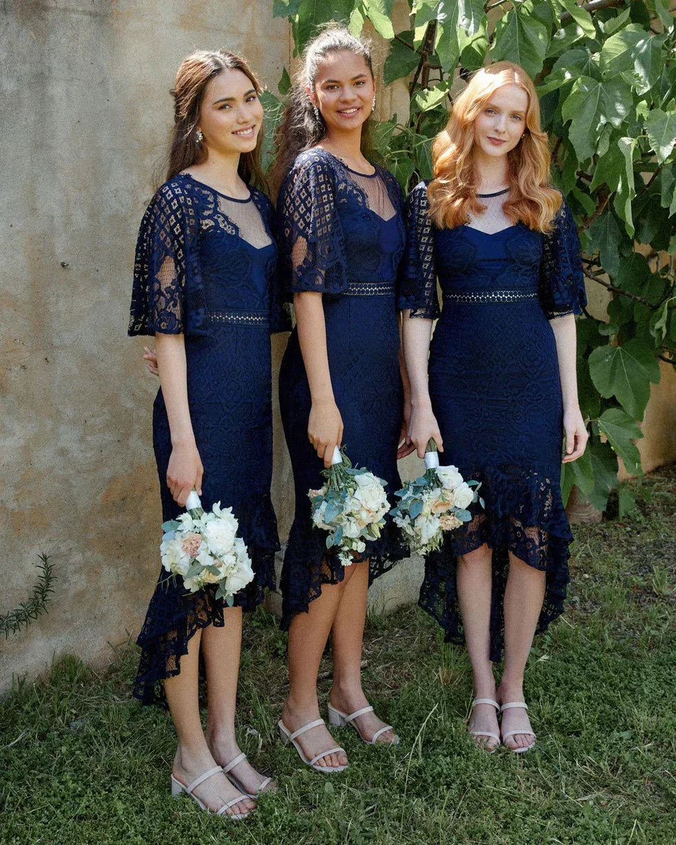Reyna Dress Navy Blue