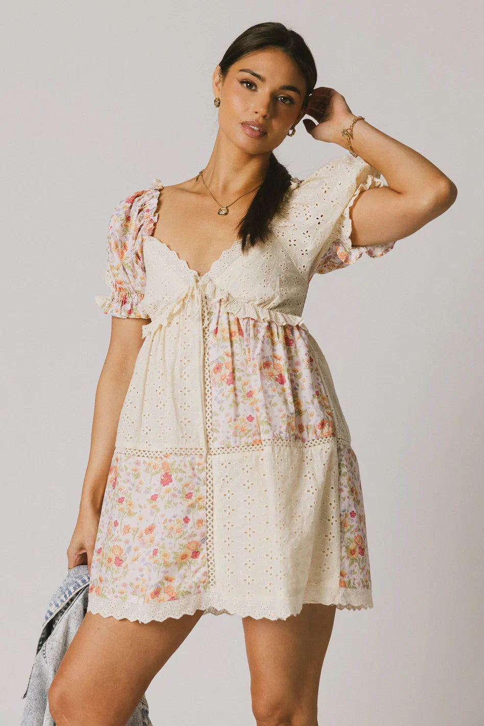 Devin Contrast Mini Dress FINAL SALE