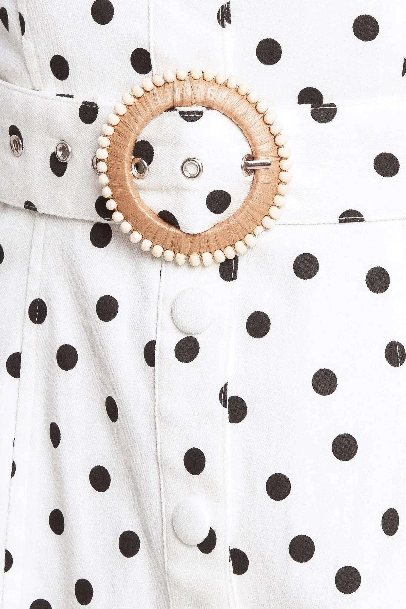 FRENCH DOT AFFAIR BLACK WHITE MINI DRESS