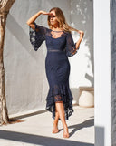 Reyna Dress Navy Blue
