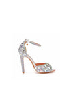 Peep Toe Big colored rhinestones Ankle Strap Stiletto Heels
