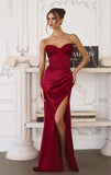 Quincy Gown Strapless Satin Evening Dress