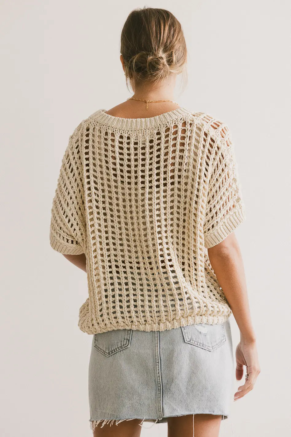 Toso Crocheted Top in Natural