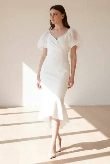 Diana Midi Dress White