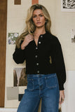 Gianna Ribbed Cardigan in Black FINAL SALE