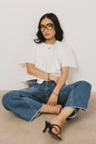 Isha Pleated Top in White FINAL SALE