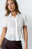 Mary Sheer Blouse in White