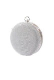 Silver Exquisite Round Party Handbag