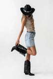 Deston Fringe Boots in Black