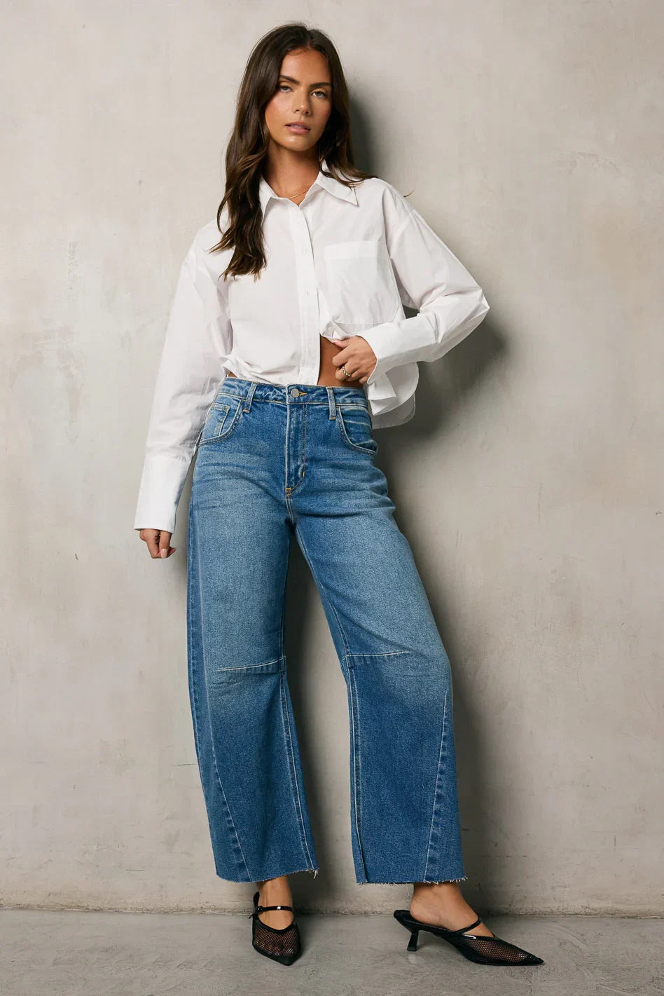 Juliette Barrel Jeans in Medium Wash