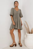 Slow It Down Mini Dress in Sage FINAL SALE