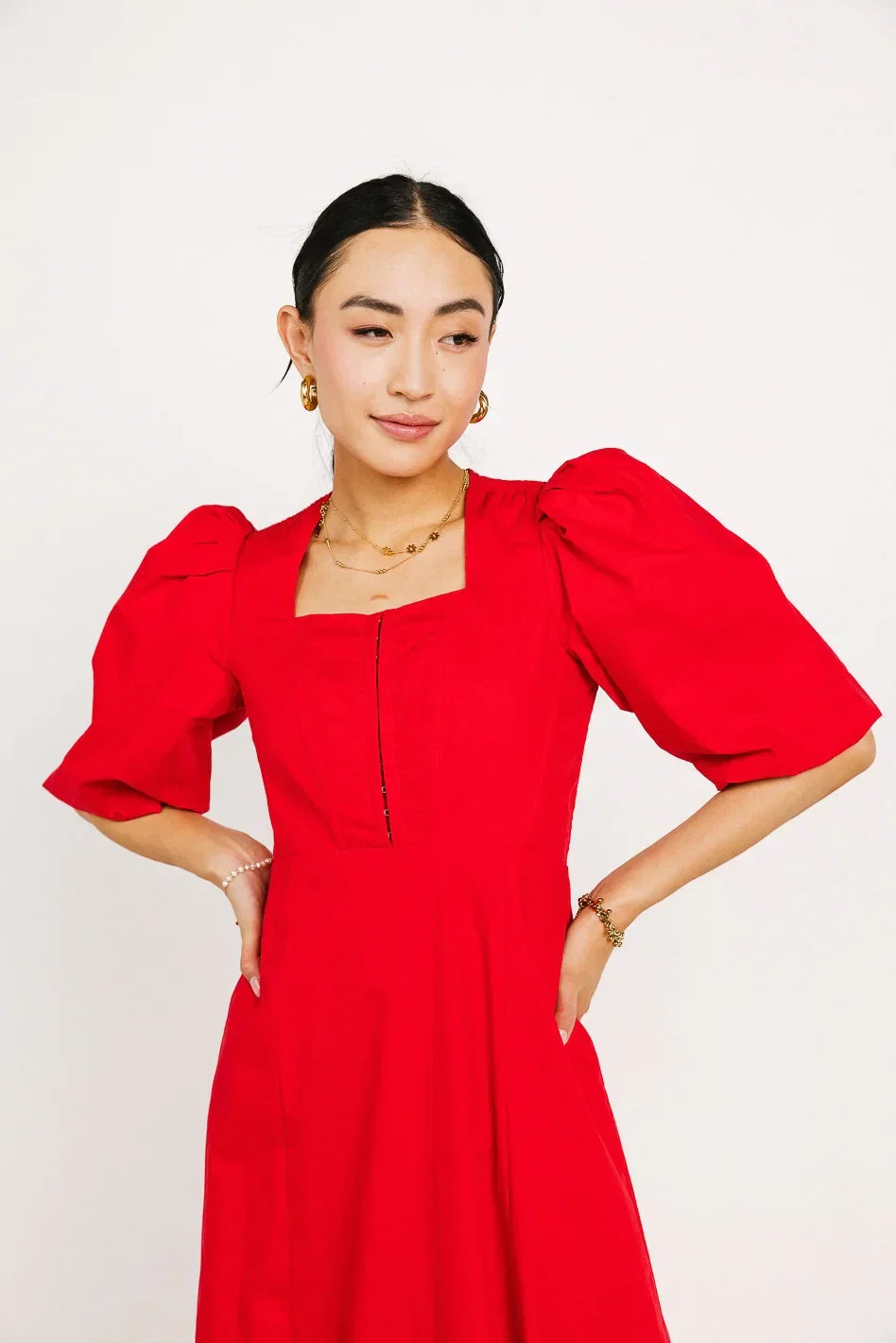 Cassia Corset Dress in Red FINAL SALE