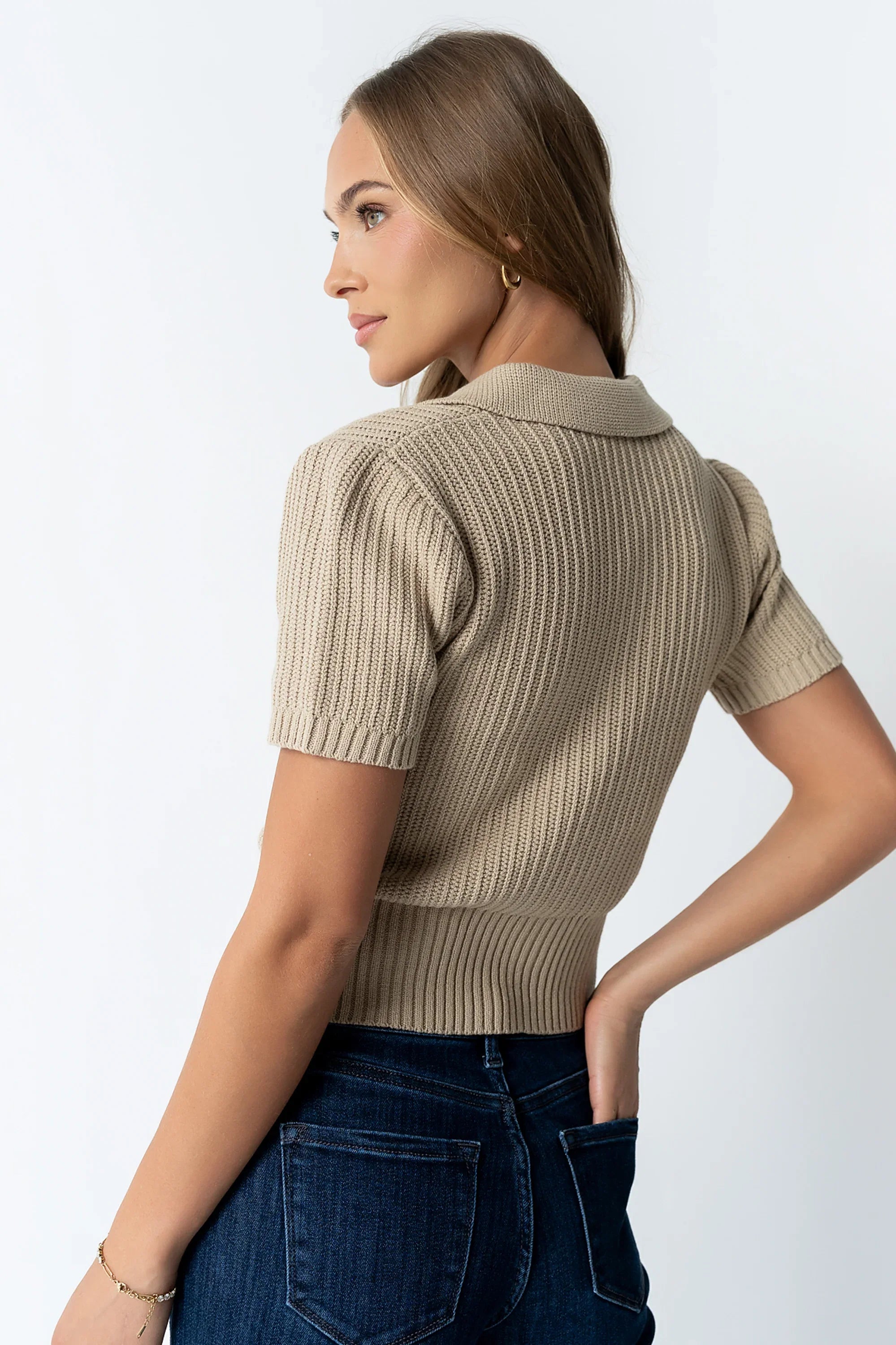Mandi Knit Sweater in Khaki