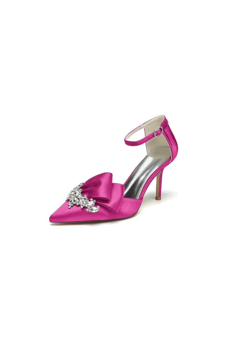 Pointed Toe With Rhinestone Stiletto Heels