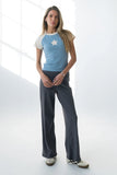 Skyla Contrast Star Top in Blue