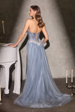 Jeanette Gown Crystal Embellished Dress With Overskirt