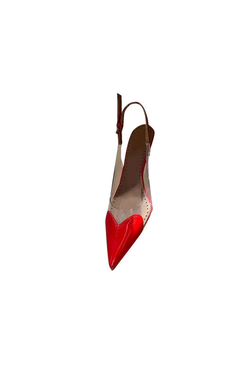 Yellow Stiletto Heel Mid Heel Sandals