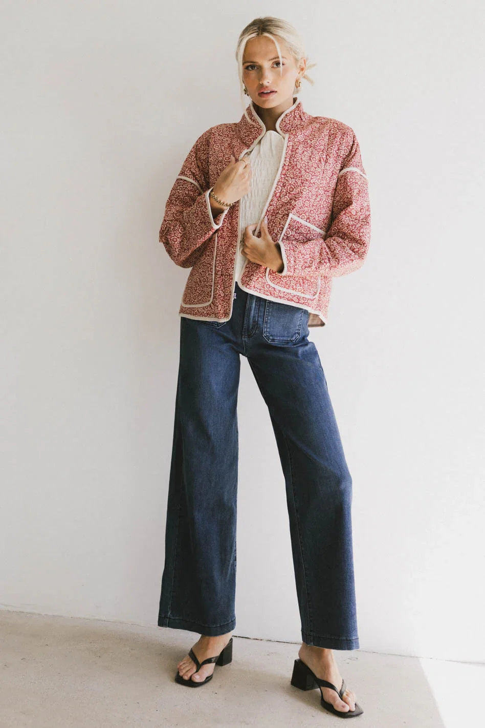 Kadee Quilted Jacket in Burgundy FINAL SALE