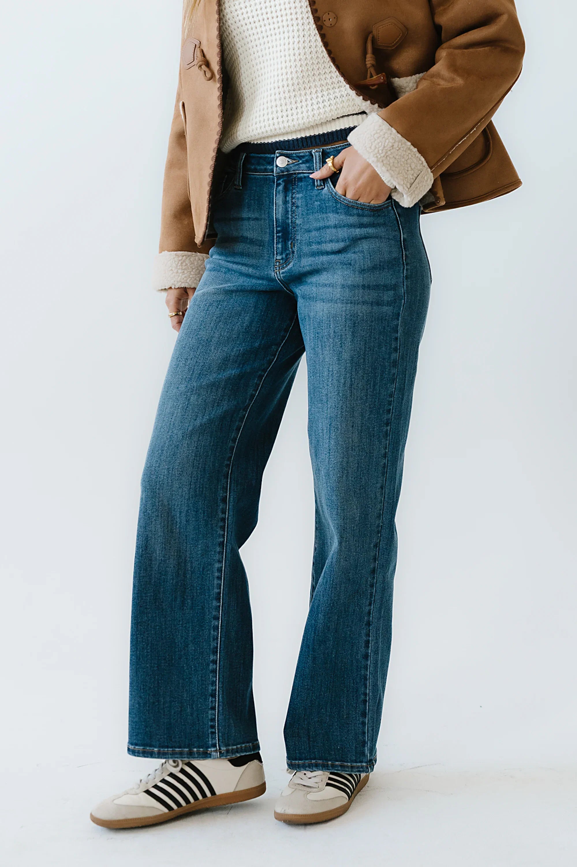 Terry Wide Leg Jeans