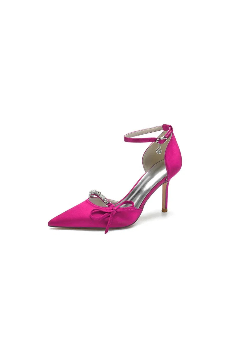 Pointed Toe Party Heels with Bow