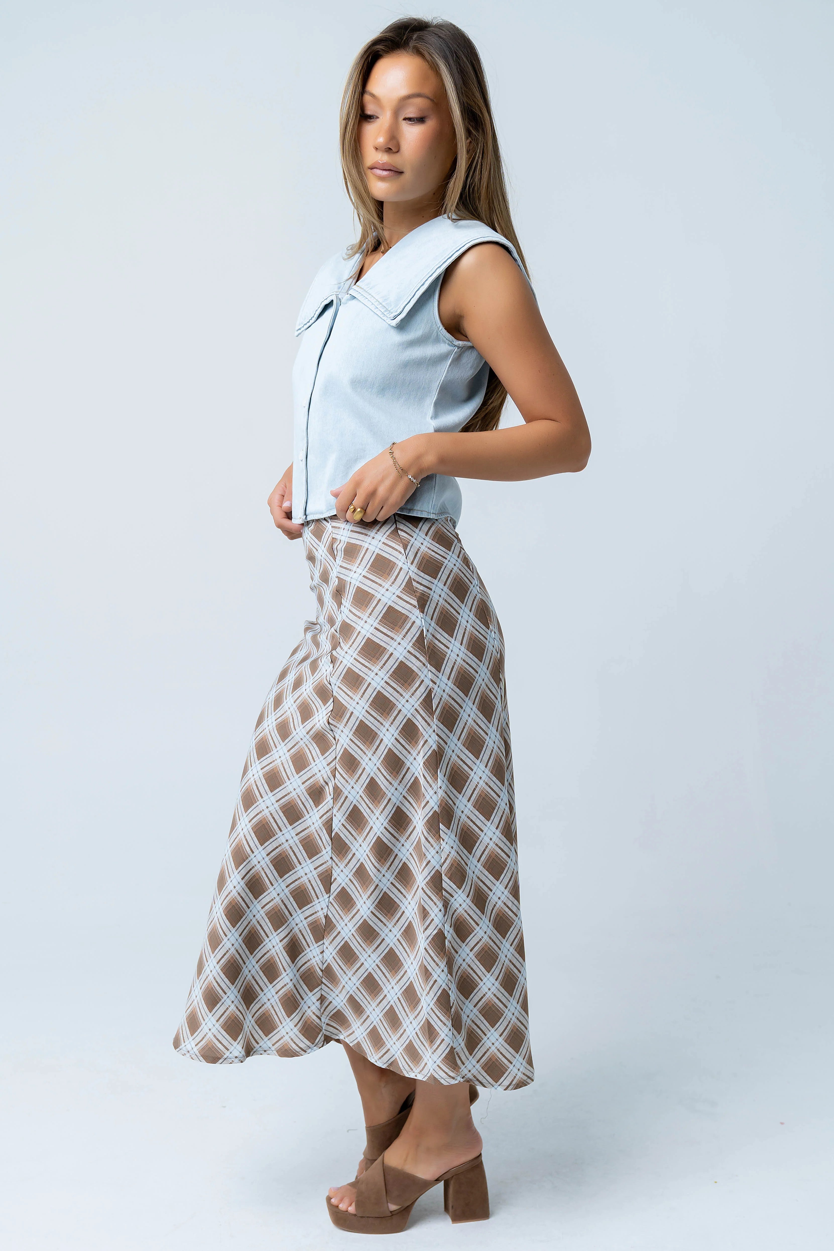 Zadie Plaid Maxi Skirt