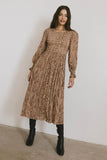 Justice Abstract Midi Dress in Brown FINAL SALE