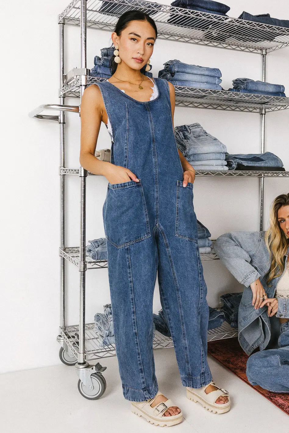 Madeline Jumpsuit in Medium Wash FINAL SALE