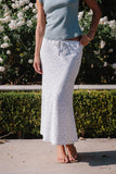 Moxie Floral Maxi Skirt in Off White