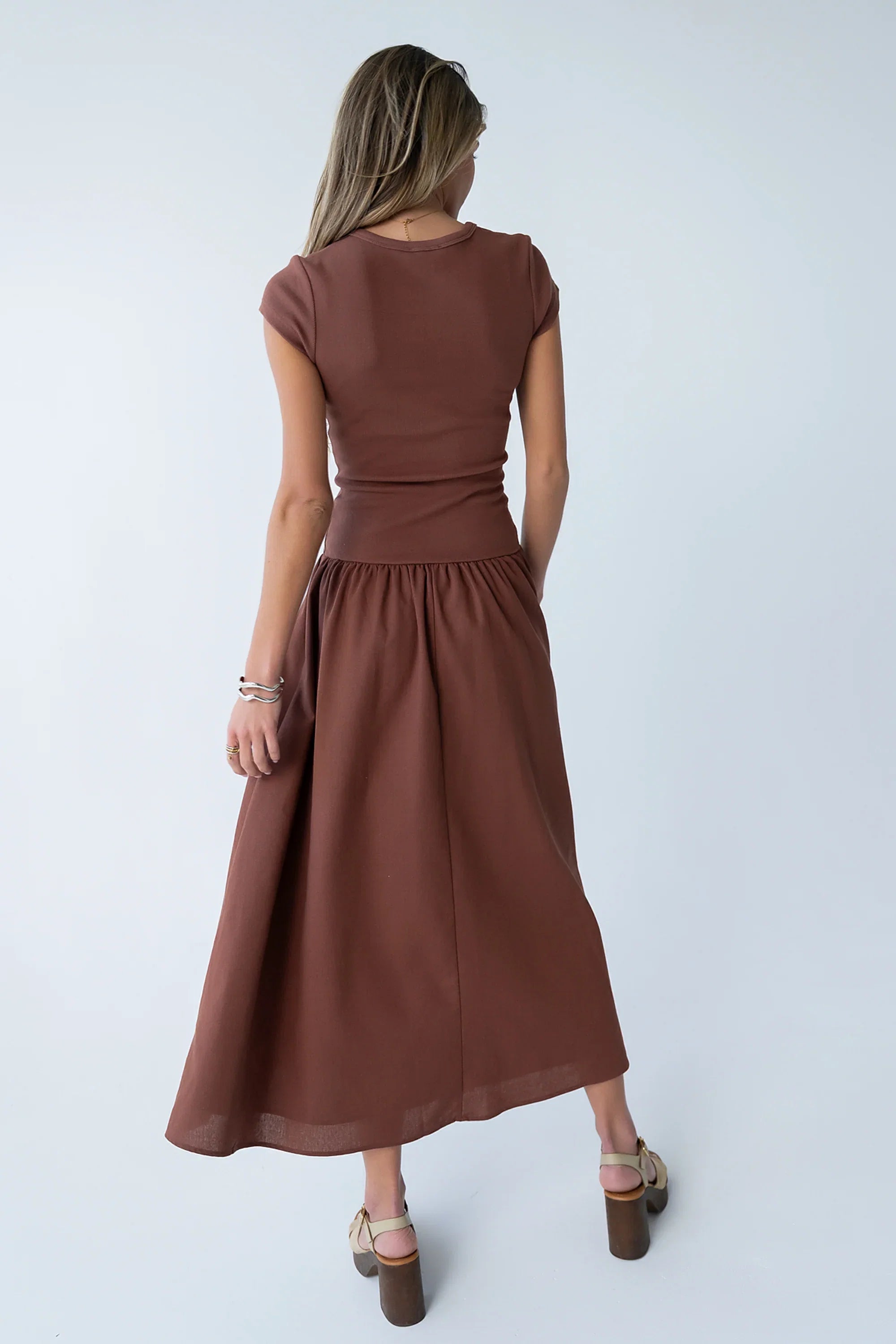Bailee Maxi Dress in Red Brown