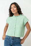 Percey Knit Cardigan in Seafoam