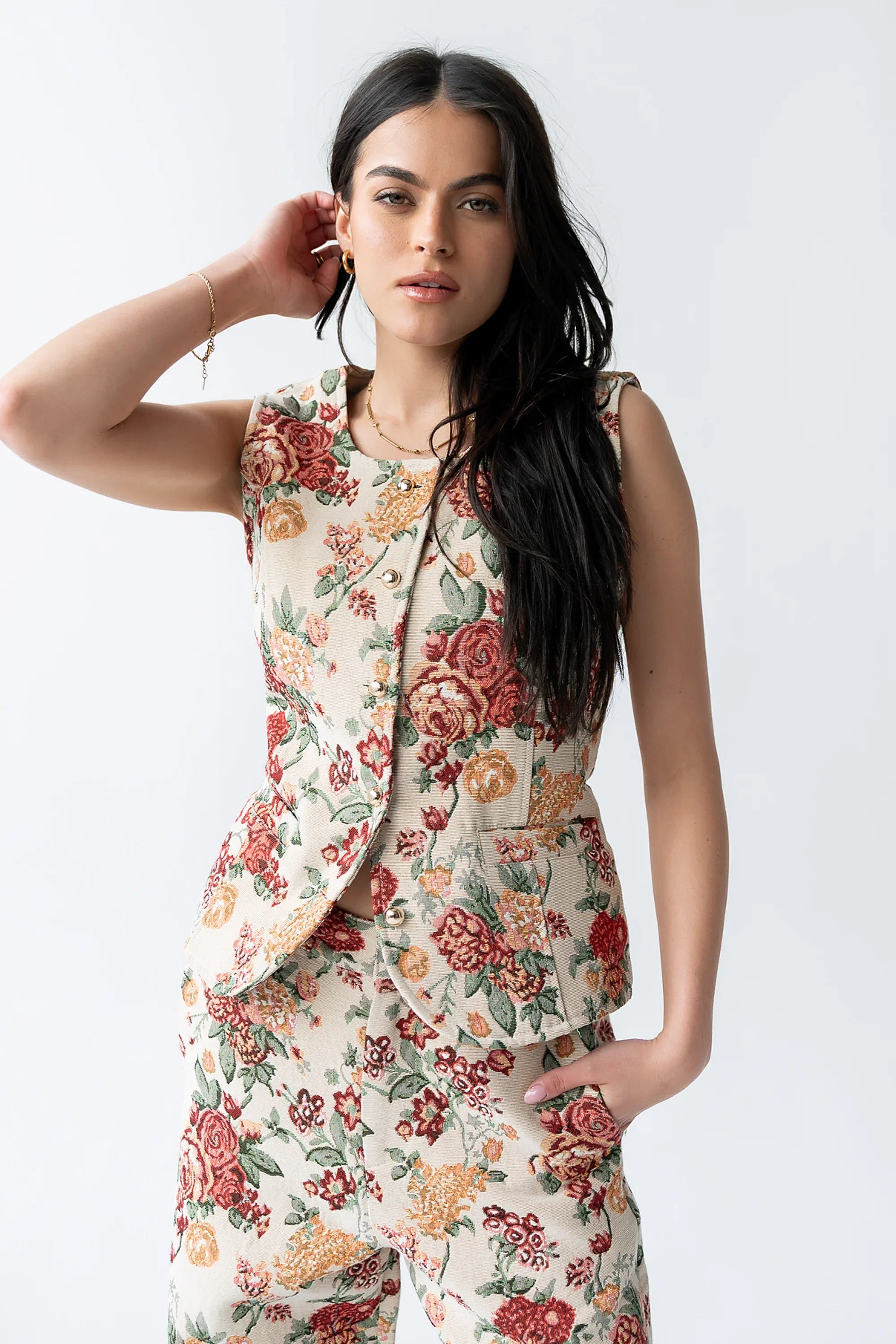 Joanna Floral Vest