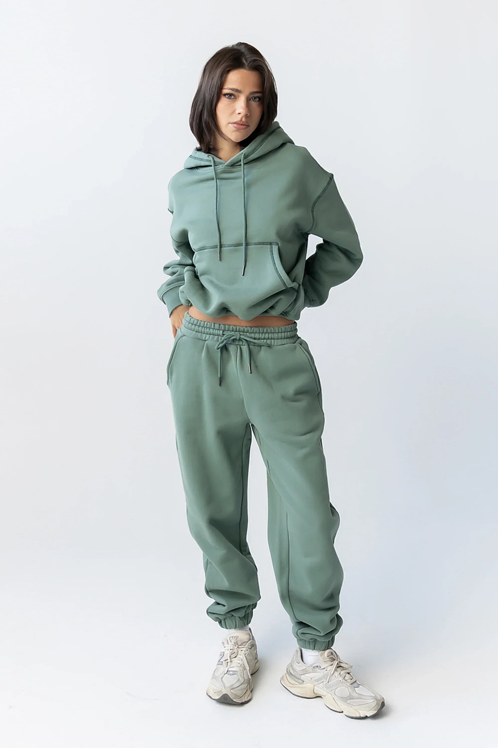 Mozie Contrast Joggers in Teal