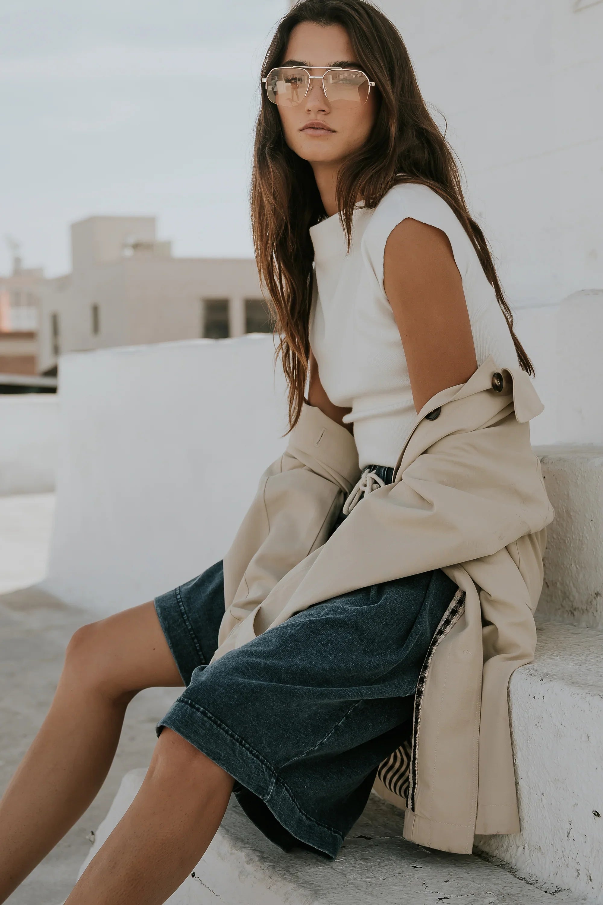 Maggie Knit Top in White