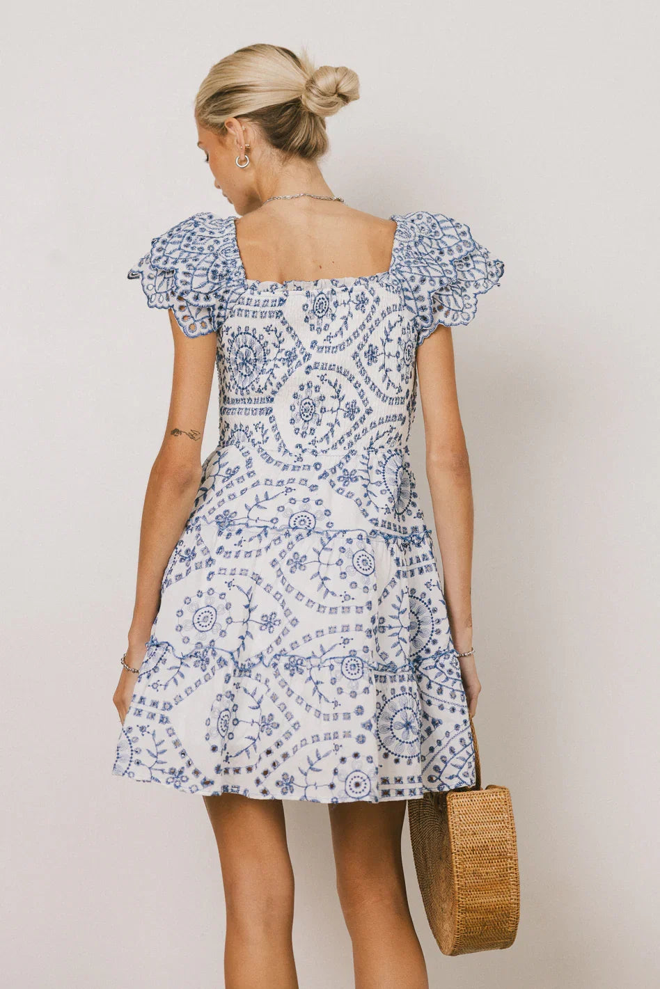 Stella Embroidered Mini Dress FINAL SALE